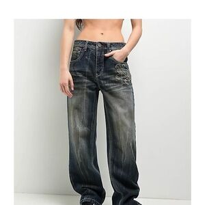 Zumiez Women's dark blue with Embroidery